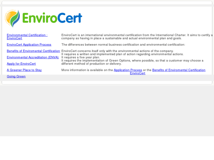 www.envirocert.info