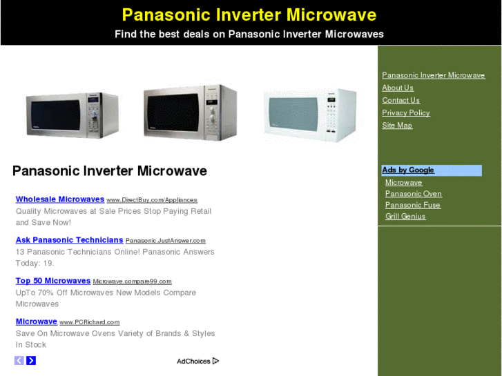 www.panasonicinvertermicrowave.org