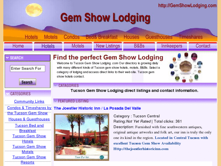 www.tucsongemshowlodging.com