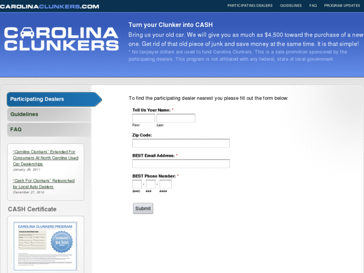 www.carolinaclunkers.com