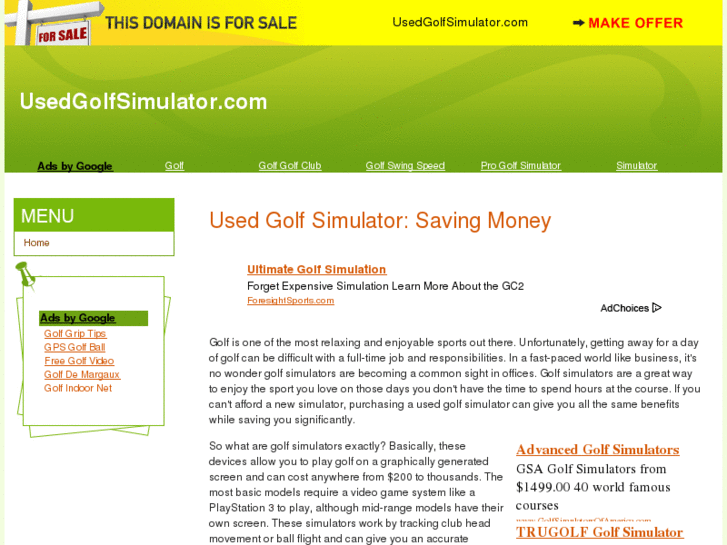www.usedgolfsimulator.com