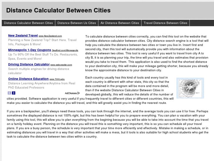 www.distancecalculatorbetweencities.com