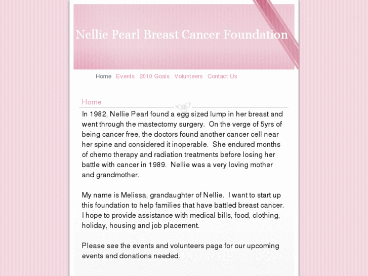 www.nelliepearlbreastcancerfoundation.com