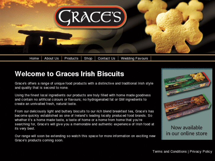 www.gracesirishbiscuits.com