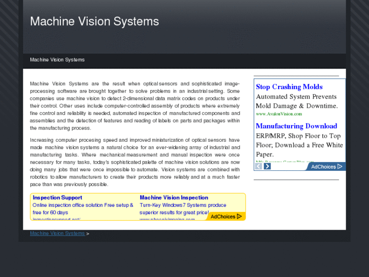 www.machinevisionsystems.info