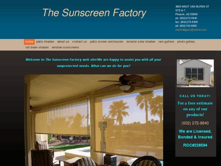 www.sunscreenfactory.com