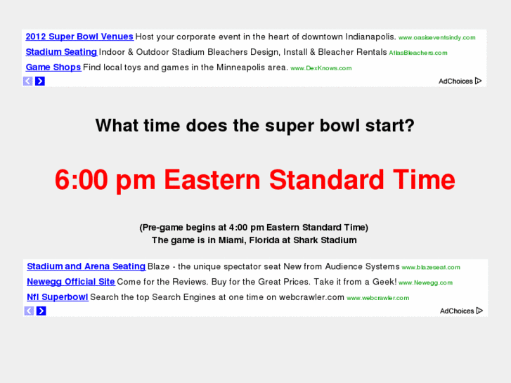 www.whattimedoesthesuperbowlstart.com