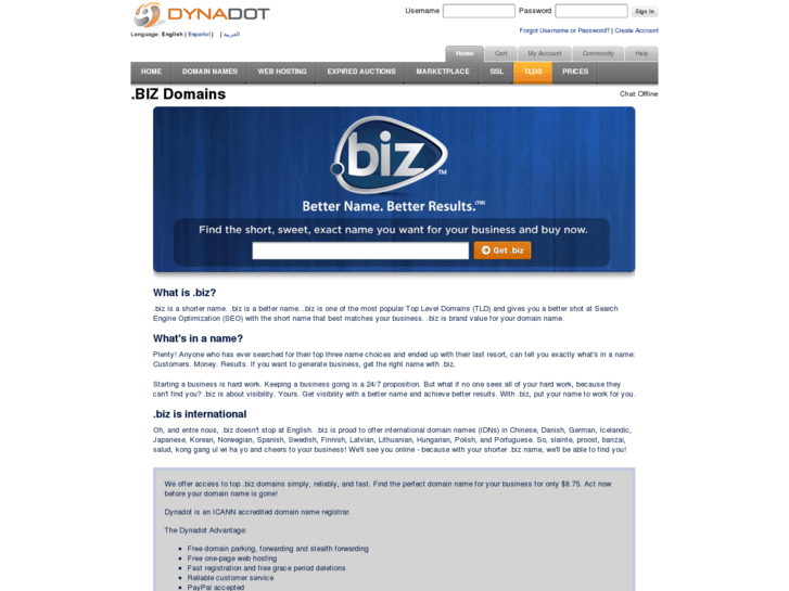www.dynadot.biz