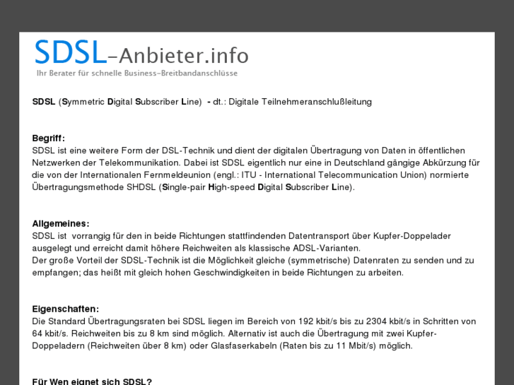 www.sdsl-anbieter.info