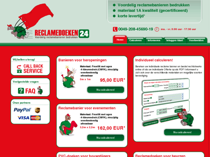 www.reclamedoeken24.nl