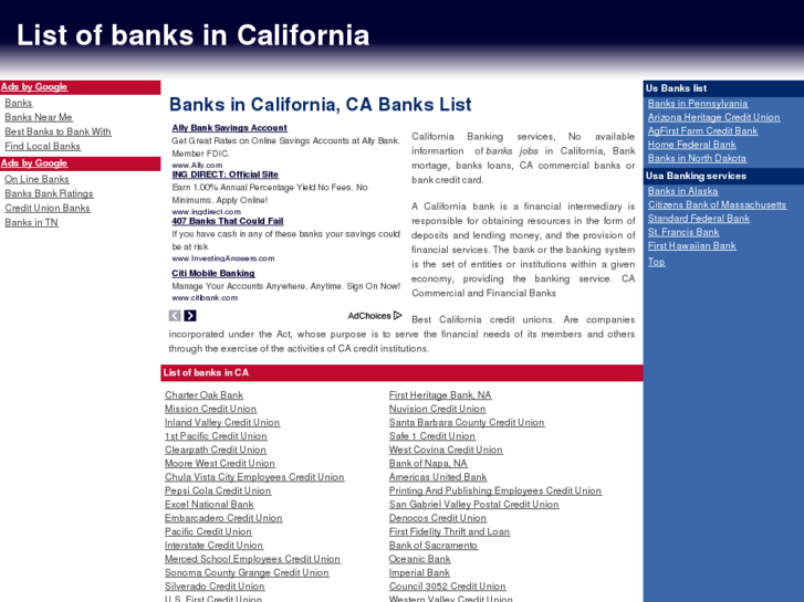 www.banksincalifornia.net