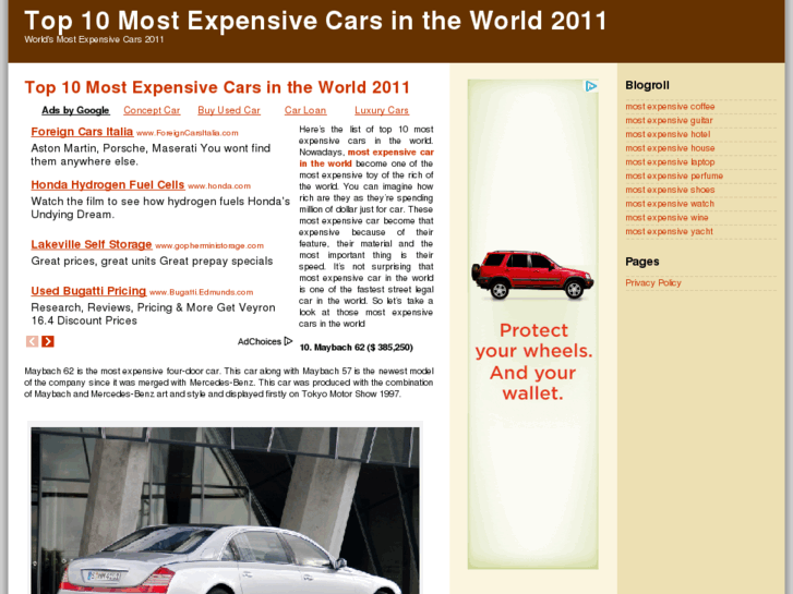 www.mostexpensivecarintheworld.com