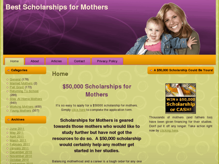 www.bestscholarshipsformothers.com