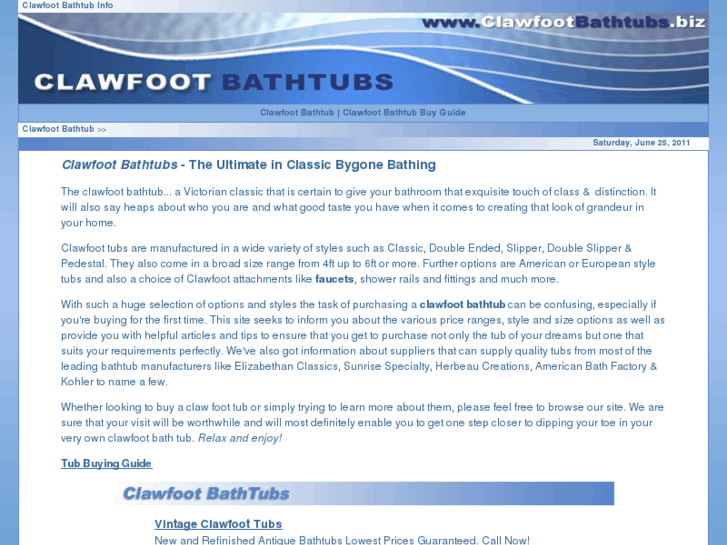 www.clawfootbathtubs.biz