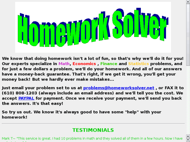 www.homeworksolver.net