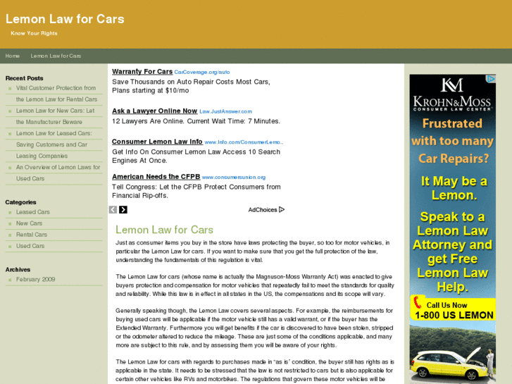 www.lemon-law-for-cars.com