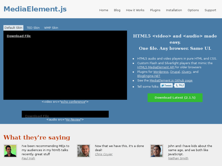 www.mediaelementjs.com