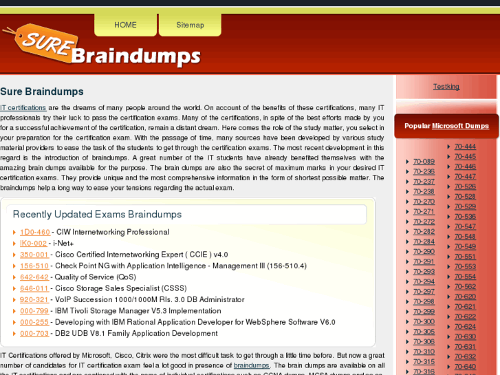 www.sure-braindumps.com