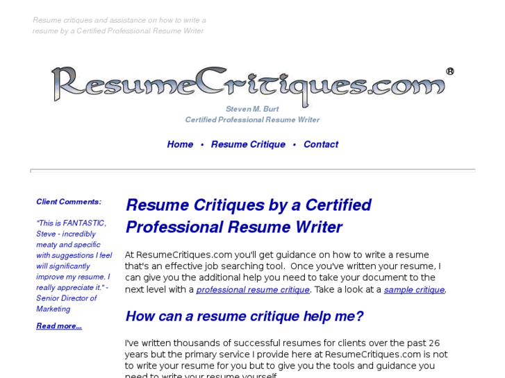 www.resumecritiques.com