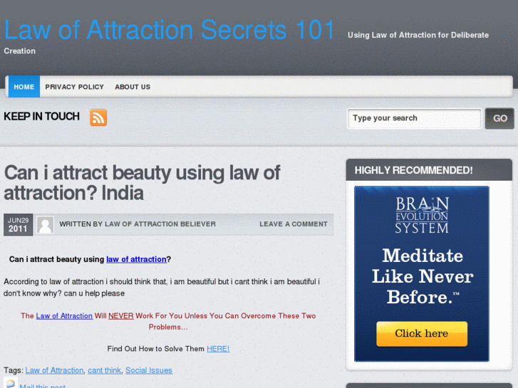 www.lawofattractionsecrets101.com