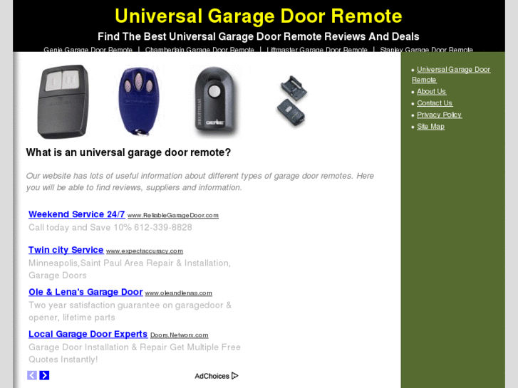 www.universalgaragedoorremote.org