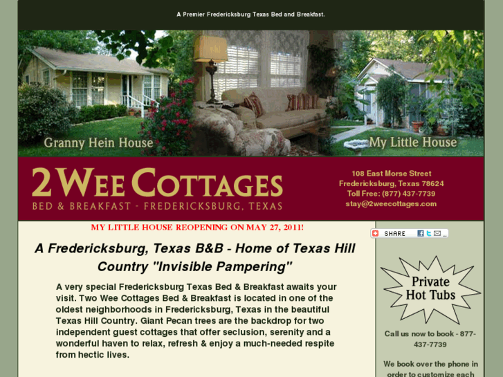 www.2weecottagesbedandbreakfast.com