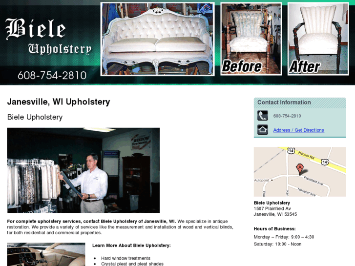 www.bieleupholsteryjanesville.com