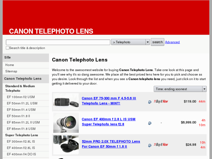 www.canontelephotolens.com