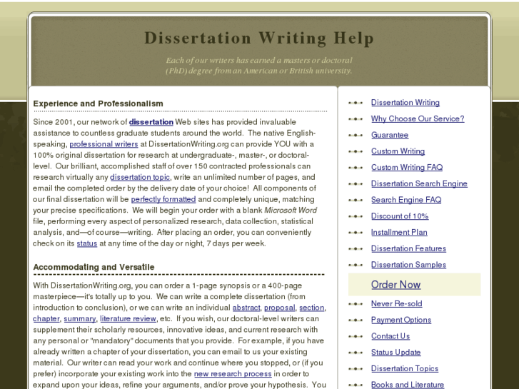 www.dissertationwriting.org