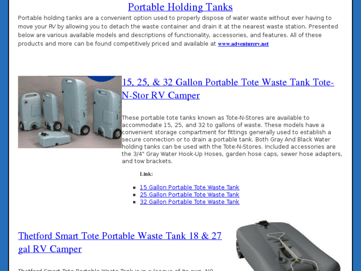 www.portableholdingtank.net