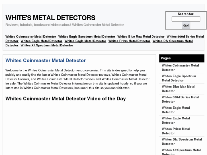 www.whitemetaldetectors.net