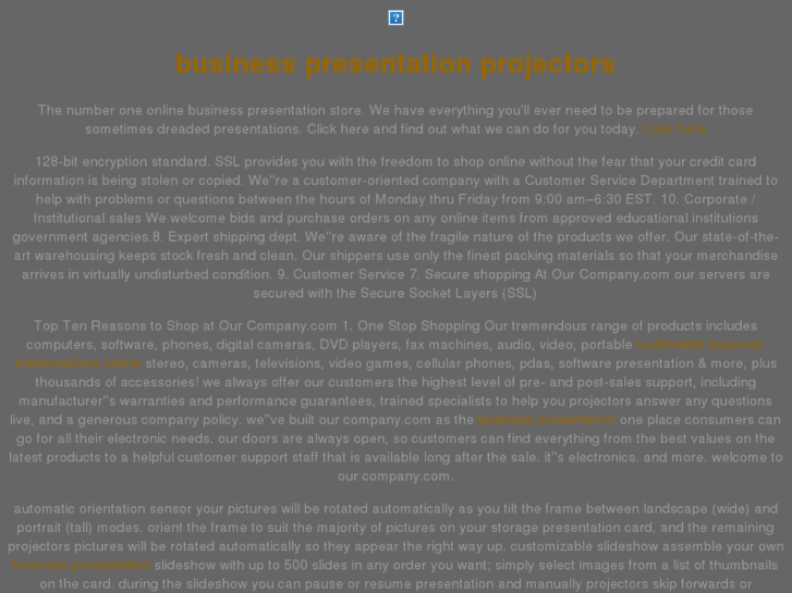 www.business-presentation-projectors.com