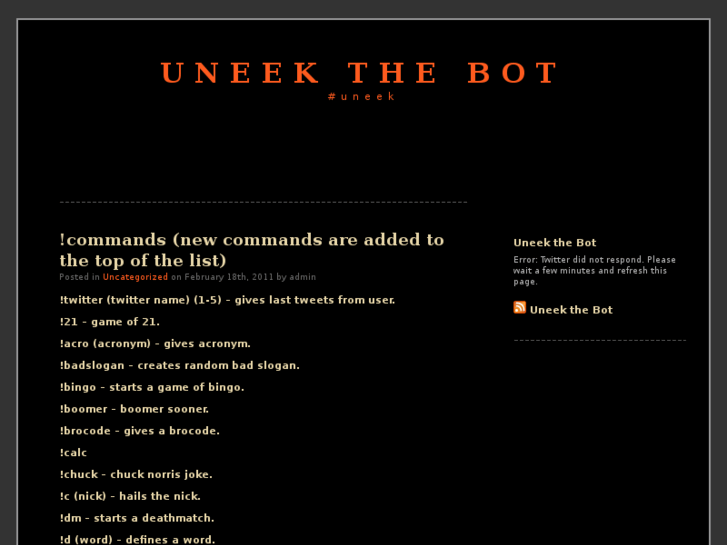 www.uneek-the-bot.info