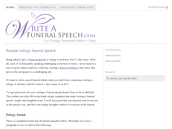 www.writeafuneralspeech.com