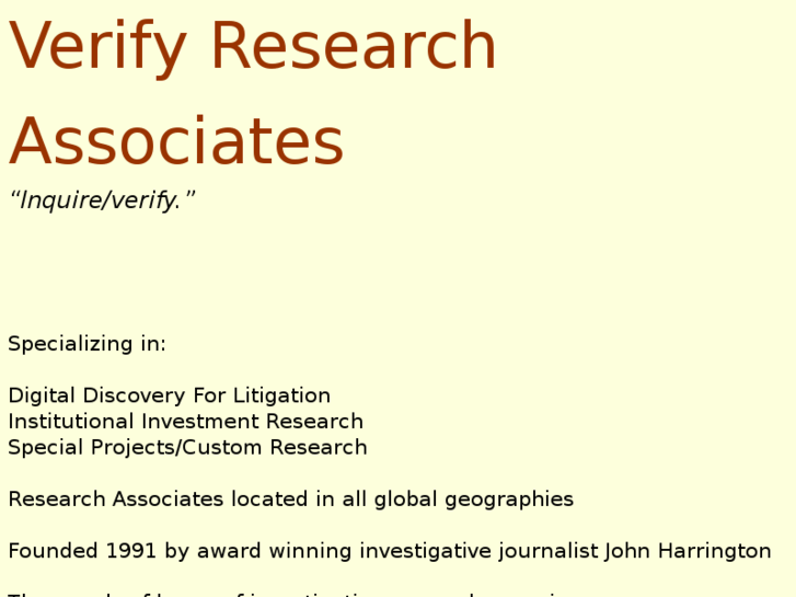 www.verifyresearch.net