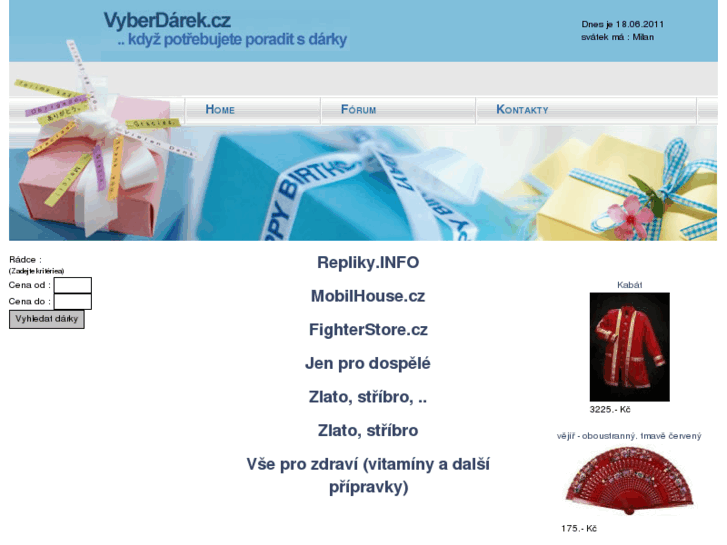 www.vyberdarek.cz