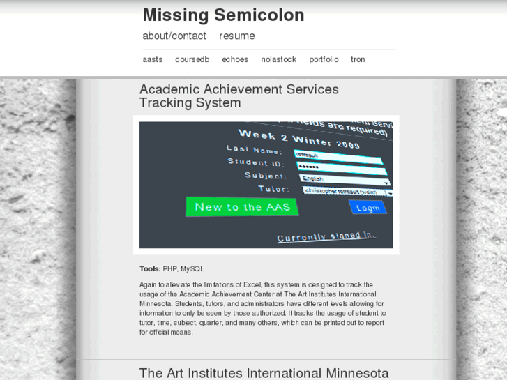 www.missingsemicolon.net