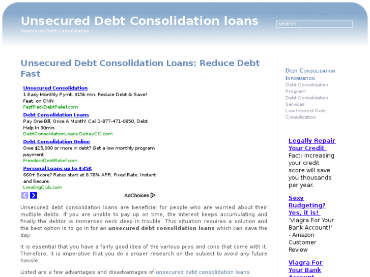 www.unsecured-debt-consolidation-loans.org