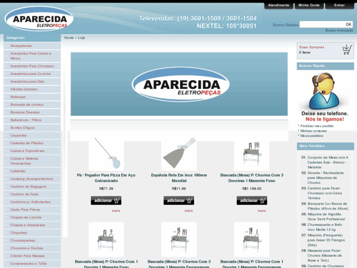 www.aparecidaeletropecas.com.br