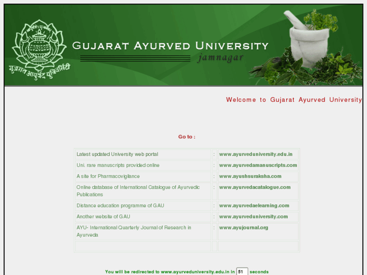 www.ayurveduniversity.edu.in