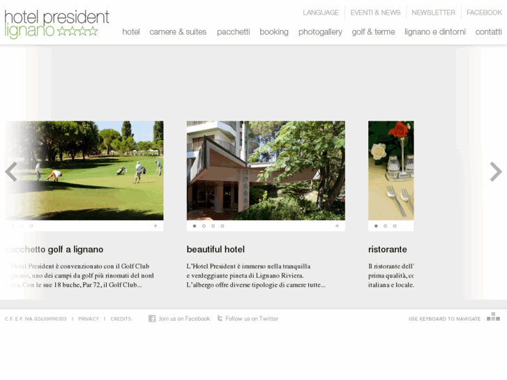 www.hotelpresidentlignano.com