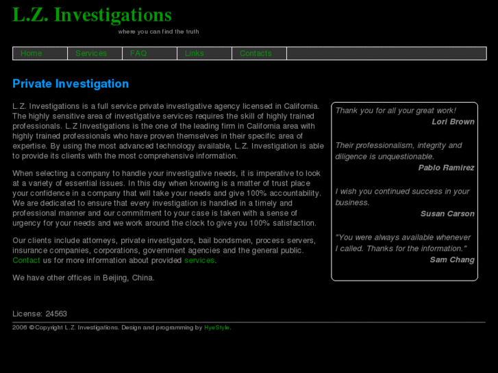 www.lzinvestigations.com