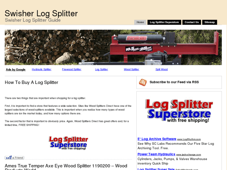 www.swisherlogsplitter.com