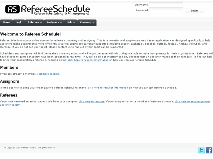 www.refereeschedule.biz