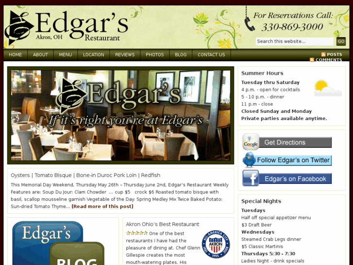 www.edgarsrestaurant.com