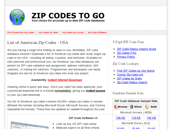 www.zipcodestogo.com