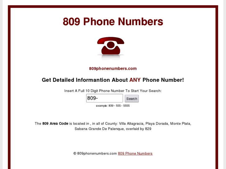 www.809phonenumbers.com