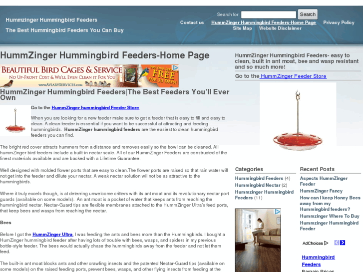 www.hummzingerhummingbirdfeeders.info