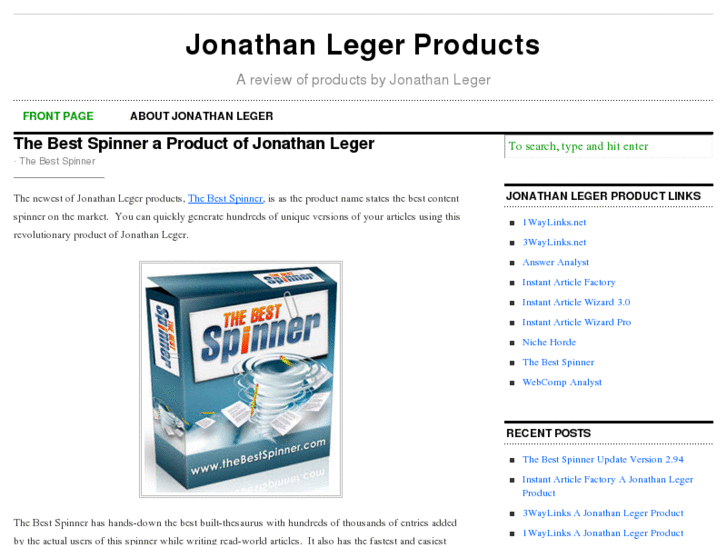 www.jonathanlegerproducts.com