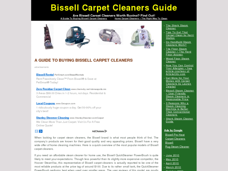 www.bissellcarpetcleaners.net